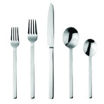 Stile By Pininfarina Flatware  Set with Steak Knife - 5 Pcs. - Mirror