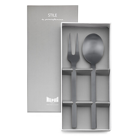 Stile Ice Black Gold By Pininfarina Serving Set // 2 Pcs.