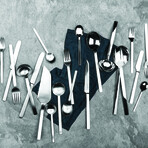 Stile By Pininfarina Flatware  Set with Steak Knife - 5 Pcs. - Mirror