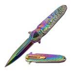 Spring Assisted Knife // DF-0153 // Knight (Rainbow)