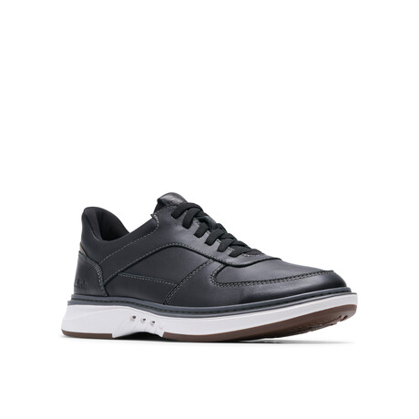 Un Briley Tie Leather Sneakers // Black (US: 7)