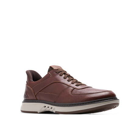 Un Briley Tie Leather Sneakers // Dark Tan (US: 7)