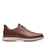Un Briley Tie Leather Sneakers // Dark Tan (US: 7)