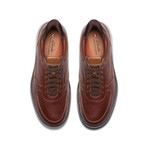 Un Briley Tie Leather Sneakers // Dark Tan (US: 7)