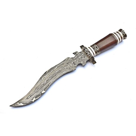 The Veinedge // Brown Epoxy Resin // Clip Point