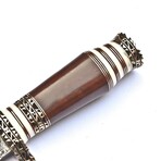 The Veinedge // Brown Epoxy Resin // Clip Point