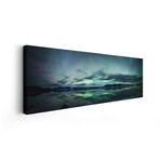 Aurora Borealis Panorama, Iceland by Matteo Colombo (12"H x 36"W x 1.5"D)
