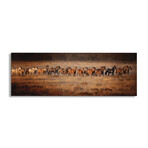 Horse Run VII by PH Burchett (12"H x 36"W x 1.5"D)