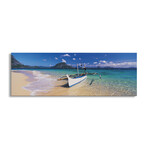 Fishing boat moored on the beach, Palawan, Philippines by Panoramic Images (12"H x 36"W x 1.5"D)