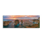 Sunset at the Raouche Coast, Beirut, Lebanon by Panoramic Images (12"H x 36"W x 1.5"D)