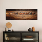 Horse Run VII by PH Burchett (12"H x 36"W x 1.5"D)