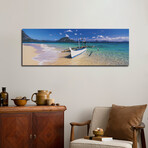 Fishing boat moored on the beach, Palawan, Philippines by Panoramic Images (12"H x 36"W x 1.5"D)
