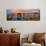 Sunset at the Raouche Coast, Beirut, Lebanon by Panoramic Images (12"H x 36"W x 1.5"D)