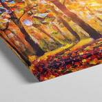 Extra Wide Panorama Of Gorgeous Forest In Autumn by Valery Rybakow (12"H x 36"W x 1.5"D)