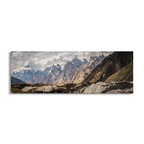 Baltoro Glacier, Karakoram Mountain Range, Gilgit-Baltistan Region, Pakistan by Alex Buisse (12"H x 36"W x 1.5"D)