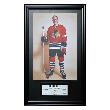 All Time Greats: Bobby Hull Signature Framed Plaque & Canvas