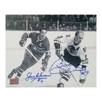 Bobby Hull, Jean Beliveau // CHG Blackhawks, MTL Canadiens // Signed Photo