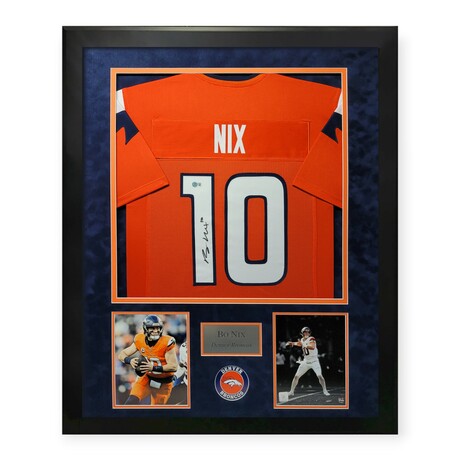 Bo Nix // DEN Broncos // Signed Jersey + Framed