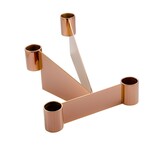 Urkiola Stainless Steel + Bronze PVD 4-Candle Holder // 3586014