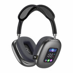 MAX600 Over-Head Headphones with LED Digital Display (Black)