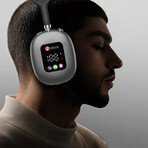 MAX600 Over-Head Headphones with LED Digital Display (Black)