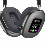 MAX600 Over-Head Headphones with LED Digital Display (Black)