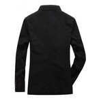 2-Buttons Single-BreastedCasual Blazer // Black (S)