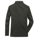 2-Buttons Single-BreastedSports Blazer // Army Green (S)