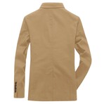2-Buttons Single-BreastedSports Blazer // Khaki (S)