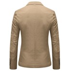 2-Buttons Single-BreastedCasual Blazer // Khaki (XS)