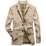 2-Buttons Single-BreastedCasual Blazer // Beige (S)
