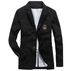 2-Buttons Single-BreastedSports Blazer // Black (XS)