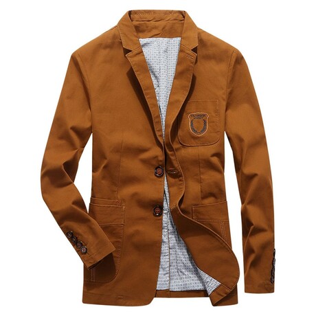 2-Buttons Single-BreastedSports Blazer // Caramel (XS)