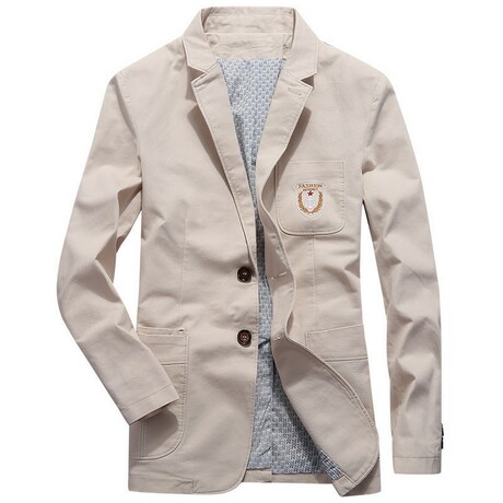 2-Buttons Single-BreastedSports Blazer // Beige (XS)