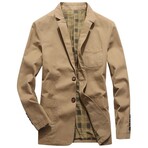 2-Buttons Single-BreastedCasual Blazer // Khaki (XS)