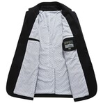 2-Buttons Single-BreastedSports Blazer // Black (XS)