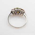 Genuine Gemstone Sterling Silver Ring // Size 7.5