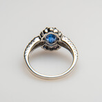 Genuine Gemstone Sterling Silver Ring // Size 6.5