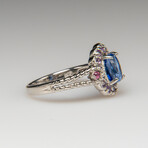 Genuine Gemstone Sterling Silver Ring // Size 6.5