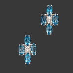 Genuine Sterling Silver London Blue Topaz Earring // v.1