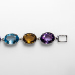 Genuine Sterling Silver Multi-Gemstone Bracelet
