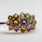 Genuine Gemstone Sterling Silver Ring // Size 7.5