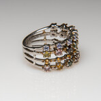 Genuine Tourmaline Gemstone Sterling Silver Ring // Size 8