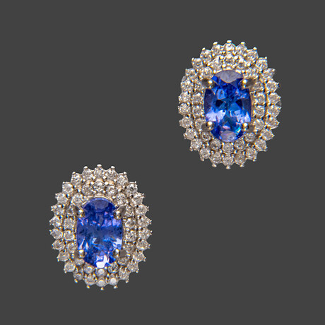 Genuine Sterling Silver Tanzanite Earring
