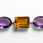 Genuine Sterling Silver Multi-Gemstone Bracelet