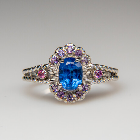 Genuine Gemstone Sterling Silver Ring // Size 6.5