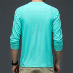 Crewneck Long-Sleeve Stitched T-Shirt // Light Green (XS)