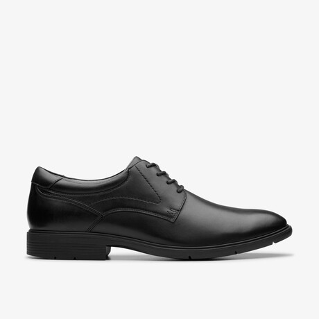 Elderidge Plain Leather Derby // Black (US: 7)