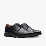 Elderidge Cap Leather Derby // Black (US: 10)