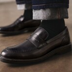 Aldwin Step Leather Loafer // Black (US: 7)